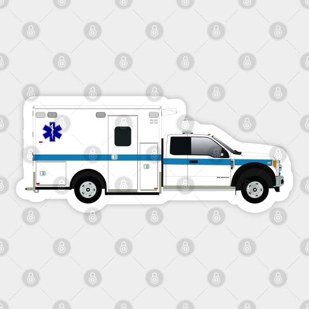 White F serie Ambulance Blue Striping Sticker by BassFishin